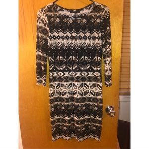 Black and brown patterned dress